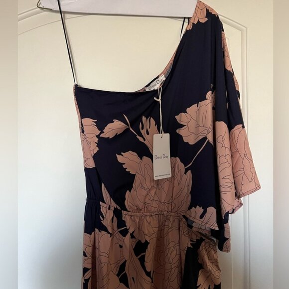 This is a Women's Dress Day Navy and Mauve floor length dress. - Picture 2 of 4